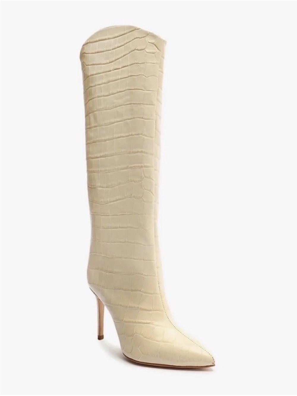 NWT "SCHUTZ Maryana Eggshell Crocodile
Embossed Leather